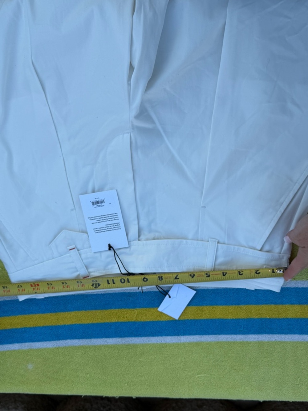 Victoria Beckham White Dress Slacks Gap Collab sz 14 with Subtle Label Detail - Picture 13 of 15